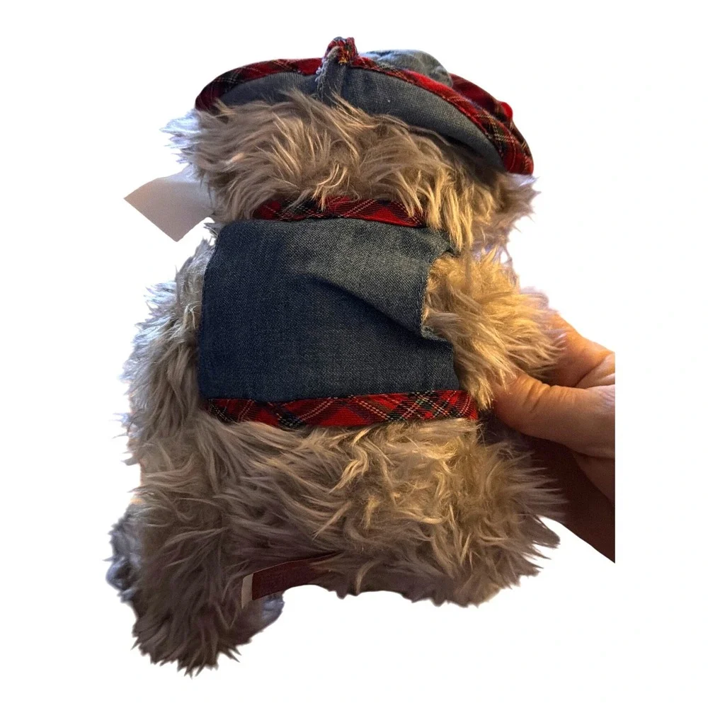 Teddy Bear Collection Plush Toy Sunflower Beret‎ Denim Vest
